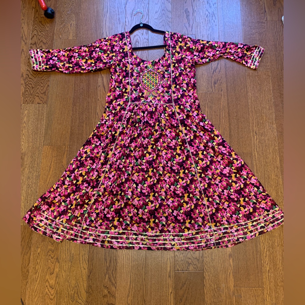 Pink & Yellow Kurta Dress